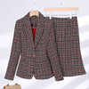 Houndstooth Suits Women 2023 Autumn Temperament Business Slim Blazer And Skirt Office Ladies Work Wear