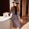 Houndstooth Suits Women 2023 Autumn Temperament Business Slim Blazer And Skirt Office Ladies Work Wear