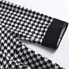 Houndstooth Swing Women's Dress Office OL Retro Vintage Hepburn Robe Winter Peter Pan Collar Retro Tunic Midi Party Dresses 50s