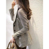 Houndstooth Woolen Suit Jacket Women's Mid-Long Slim Temperament Suit Jackets Female Biazer Femme Elegant Mujer Blousers 790