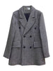 Houndstooth suit jacket ladies 2022 spring Korean loose retro British style jacket