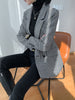 Houndstooth suit jacket ladies 2022 spring Korean loose retro British style jacket