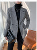 Houndstooth suit jacket ladies 2022 spring Korean loose retro British style jacket