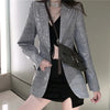 Hstar Sequin Fried Street Small Suit Women's Spring Autumn Korean Loose Design Blazer 2023 Drape Jacket Office Lady