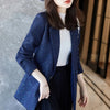 Hstar Sequin Fried Street Small Suit Women's Spring Autumn Korean Loose Design Blazer 2023 Drape Jacket Office Lady