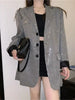 Hstar Sequin Fried Street Small Suit Women's Spring Autumn Korean Loose Design Blazer 2023 Drape Jacket Office Lady