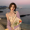 Hu Chuliang 2022 summer Floral Chiffon gentle fairy Beach Resort dress