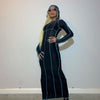 Hugcitar 2023 Long Sleeve Solid Patchwork Skinny Maxi Dress Autumn Winter Women Streetwear Casual Clothings