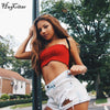 Sexy Off Shoulder Women sleeveless ruched tank Top Slash Neck Crop Black White red Tube Tops free size high elasticity