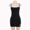 cotton spaghetti straps slash neck Embroidery split sexy bodycon dresses 2022 summer women fashion party mini dresses