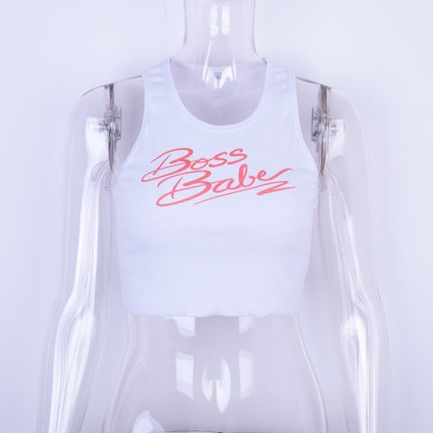 letters print fashion T-shirt tank top 2022 women sexy crop top casual female sleepwear tees