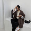 HziriP 2022 Plus Size Tops Retro Loose Coats Casual OL Autumn Office Lady Blazers Solid Vintage Full Sleeves Jackets