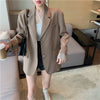HziriP Casual Femme Blazers Pure Color 2022 OL Autumn Women Elegant Slim OL Streetwear Chic Lady Loose Mujer Jackets