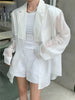 HziriP Elegant Loose Full Sleeve Sunscreen Women Blazers Thin Summer 2023 Casual Lady Chic All Match High Street Jackets