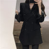 HziriP Chic Large Size Black 2023 Slim All Match Streetwear Women Autumn Office Lady Blazers Loose Casual Elegance Tops