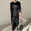 HziriP Minimalist Maxi Dress women 2022 Autumn Winter Bottoming Dress Elegant OL Long Sleeve Package Hip Dresses
