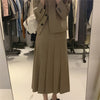 HziriP  Gentle Sweet Slim Suits Casual Solid Chic OL Blazers Autumn Lady High Waist A-line Skirts Two Pieces Sets