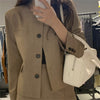 HziriP  Gentle Sweet Slim Suits Casual Solid Chic OL Blazers Autumn Lady High Waist A-line Skirts Two Pieces Sets