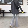 HziriP OL Solid BF Style Notched Blazer Women Jacket 2023 Autumn Casual Formal Long Sleeve Loose Blazers Suit Coat Female