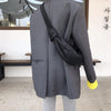HziriP OL Solid BF Style Notched Blazer Women Jacket 2023 Autumn Casual Formal Long Sleeve Loose Blazers Suit Coat Female