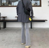 HziriP OL Solid BF Style Notched Blazer Women Jacket 2023 Autumn Casual Formal Long Sleeve Loose Blazers Suit Coat Female