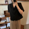 HziriP Outwear All Match 2022 Casual Elegant Femme Vintage OL Office Ladies Coats Retro Tops Short Sleeve Blazer Jackets