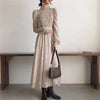 HziriP Palace Style Retro Chic 2022 Office Lady Elegant Print A-Line Floral Gentle Full-Sleeved Waist-Controlled Long Dresses