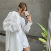 HziriP Sunscreen Retro Femme Blazers Vintage 2022 Casual Women Full Sleeves Loose Autumn Chic Office Lady Jackets Tops OL Coats