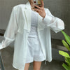 HziriP Sunscreen Retro Femme Blazers Vintage 2022 Casual Women Full Sleeves Loose Autumn Chic Office Lady Jackets Tops OL Coats