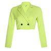 IAMHOTTY Elegant Women Suits Office Sets Skirt Green Casual Office Uniform Women Mini Skirt And Long Sleeve Blazer Sets