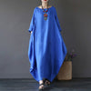 [IASK] Summer Plus Size Dresses Women 4xl 5xl Loose big size Dress O-neck White Boho Shirt Dress Long Sleeve Maxi Robe