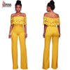 IDress Casual Slash Neck Women Jumpsuit Off The Shoulder Top Long Loose Pants Ladies Romper Overalls for Women Body Feminino