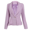 IMC Jacket Blazer Women Suit Foldable Long Sleeves Lapel Coat Candy Color Blazer Single Button Blazers Jackets