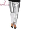 IN'VOLAND Big Size Women Faux Leather Legging Pant XL-5XL Sexy Lightweight Stretch Large Party Club Pencil Trousers Plus Size
