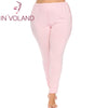 IN'VOLAND Plus Size XL-5XL Women Legging Pant High Waist Sexy Lace Patchwork Hollow Out Stretch Large Legging Trousers Big Size