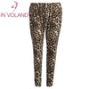 IN'VOLAND Women Print Pant Big Size High Waisted Leopard Stretch Casual Full Length Slim Skinny Legging Club Pants Plus Size 5XL