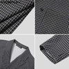 INCERUN Casual Men's Check All-match Suits Loose Buttons Gray&Black Party Nightclub Check Double-breasted Blazer S-5XL Tops 2022