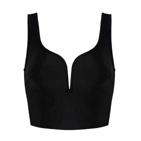 Sexy Sleeveless Deep V Women Bandage Tank Top Casual Backless Zipper Fly Women Crop Top Fashion Bodycon Women Romper