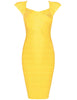 Short Sleeve Bodycon Women Bandage Dress Fashion Knee Length Solid Summer Women Party Dress Vestidos 2022