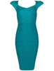 Short Sleeve Bodycon Women Bandage Dress Fashion Knee Length Solid Summer Women Party Dress Vestidos 2022