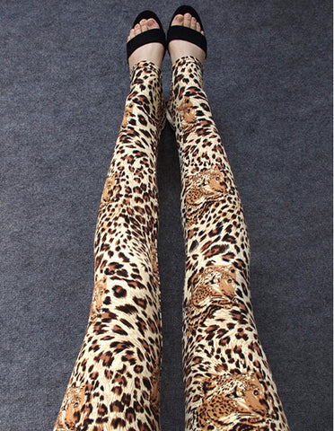 Multiple Leopard Leggings Print Fashion Skinny Pants Womens Leggins Elastic Calca Legging Feminina Workout Pants