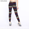 Women Large Size Leggings High Waist Stars Graffiti Print Skinny Leggins Milk Thin Stretch Legging Pants Female