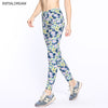 Women Large Size Leggings High Waist Stars Graffiti Print Skinny Leggins Milk Thin Stretch Legging Pants Female