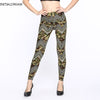 Women Large Size Leggings High Waist Stars Graffiti Print Skinny Leggins Milk Thin Stretch Legging Pants Female