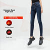 INMAN Autumn Winter Skinny Denims Legging Lady Streerwear Volcanic Rock Thermal Snug Warm High Waist Thin Plush Women's Jeans