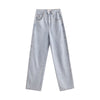 INMAN Summer Spring Boyfriends Baggy Loose Jeans Women Worn Washed Cotton Straight Lady High Wasit Long Denim Pants