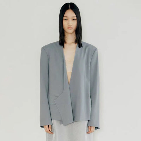 IOO 2023 Spring/Summer Wool Suit Women Solid Color Loose Wide Version Jacket Wide Leg Midi Skirt  LOW CLASSIC