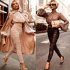 ITFABS Brand Puff Sleeve Crop Top Women See-through Sheer Mesh Tank Top Dot Print Turtle Neck Shirt Blouse Female Tops