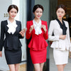 IZICFLY Black Ladies Formal Uniform Designs Set for Women Blazer Mulher Uniform Elegant Feminino Business Skirt Suits Plus Size