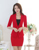 IZICFLY Style Red Blazer Women Set tailleur femme jupe et veste elegant Office Clothes Skirt Suit For Work Wear Plus Size